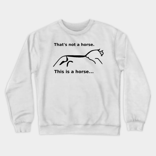Uffington Horse: the real horse (black) Crewneck Sweatshirt by Artimaeus